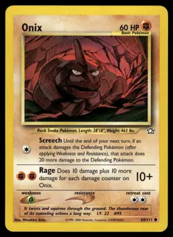 ONIX 69/111 COMMON NEO GENESIS POKEMON NM - Image 2