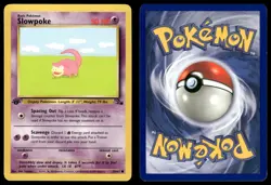 SLOWPOKE 55/62 COMMON FOSSIL POKEMON 1ST EDITION LP - Image 1