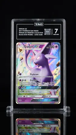 2017 Pokemon Espeon GX #SM35 Pokemon Sun & Moon Black Star Promos TAG 7 POP - Image 1