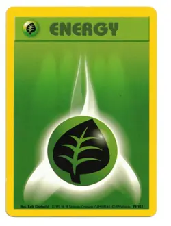 Pokemon Card: Leaf Grass Energy 99/102 Vintage Base Set! EX - Image 1