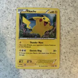 Pokemon Pikachu XY89 Promo Holo Basic Electric HP 60 Thunder Wave Electric Ring - Image 1