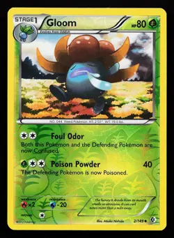 Gloom 2/149 Reverse Holo Uncommon Boundaries Crossed Pokemon Card - Image 1