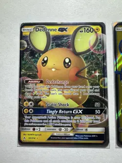 Pokemon TCG Dedenne GX 57/214 & 195/214 Unbroken Bonds NM - Image 2