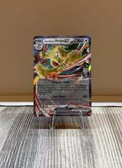 Team Rocket’s Persian ex 150/182 SV10 Destined Rivals Double Rare Holo Pokemon - Image 1