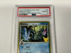 2021 POKEMON SWSH BLACK STAR PROMO CELEBRATIONS COLLECTION MIMIKYU-HOLO PSA 10 - Image 4