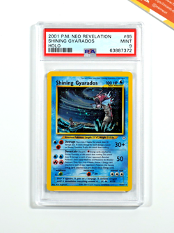 Pokemon PSA 9 Shining Gyarados #65 Unlimited Neo Revelation 2002 English - Image 1