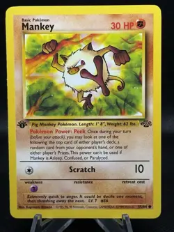 POKEMON JUNGLE 1ST EDITION MANKEY 55/64 - Image 1