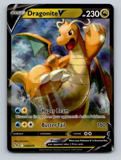 Pokemon TCG Dragonite V Holo Ultra Rare Pokemon GO 049/078 - Image 1