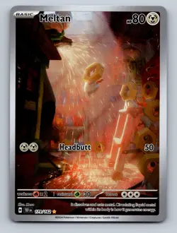 Pokemon TCG Meltan Holo Illustration Rare SV05: Temporal Forces 179/162 - Image 1