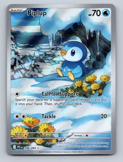 Pokemon TCG Piplup Holo Illustration Rare ME02: Phantasmal Flames 098/094 - Image 1