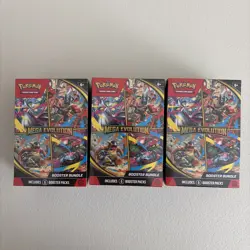 Pokemon TCG: Mega Evolution Factory Sealed Booster Bundle Box 6 Packs - Lot Of 3 - Image 1