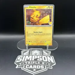2026 Pikachu 051 Stamped Pokemon Day 30th Anniversary Promo NM - Image 1