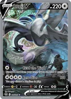 Pokemon Lugia V 186/195 Silver Tempest Ultra Rare Full Art Holo English 2022 - Image 1