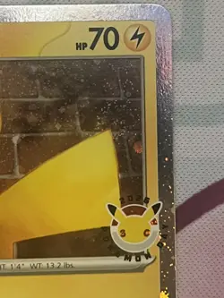 Pikachu 051/162 Stamped Promo W/ 🌀Heart SWIRL 🌀 - Pokemon Day 30th Anniversary - Image 3