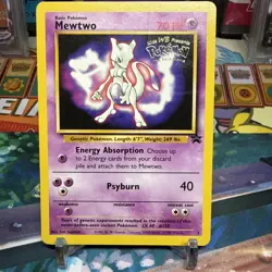 Mewtwo Black Star #3 Promo The First Movie Card Kids WB Stamp Rare - Image 1