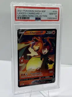 2021 Pokemon Swsh Black Star Promo #133 Lance'S Charizard V PSA 10 US SELLER - Image 1