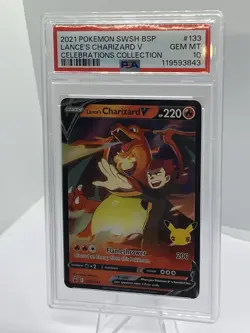 2021 Pokemon Swsh Black Star Promo #133 Lance'S Charizard V PSA 10 US SELLER - Image 3