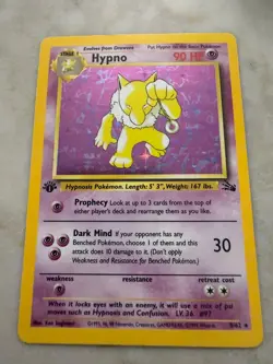 Vintage Pokemon TCG Hypno 8/62 Holo Rare Base Set 1999 WOTC - Image 1