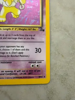 Vintage Pokemon TCG Hypno 8/62 Holo Rare Base Set 1999 WOTC - Image 5