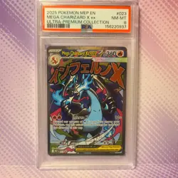 POKEMON MEGA CHARIZARD X EX BLACK STAR PROMO #023 PSA 8 - Image 1