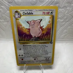Pokemon Clefable Rare Regular 17/64 Jungle Unlimited Stage 1 70 HP English - Image 1