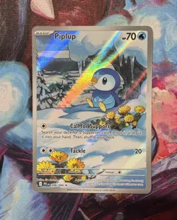 Piplup 098/094 Me02: Phantasmal Flames Holo Pokemon TCG NM - Image 1