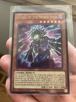 Yu-Gi-Oh Stare of The Snake Hair 1st Edition Ultra Rare NM - Image 1