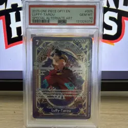 2025 ONE PIECE OP11-A FIST OF DIVINE SPEED #005 LUFFY-TAROU PSA 10 - Image 1