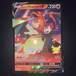 Lance's Charizard V Pokemon Card Promo SWSH133 Celebrations Black Star Lances NM - Image 1