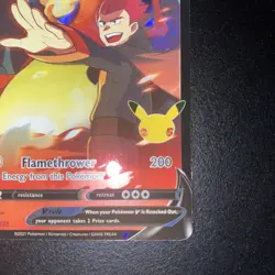 Lance's Charizard V Pokemon Card Promo SWSH133 Celebrations Black Star Lances NM - Image 4