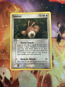 Pokemon TCG Sentret 75/109 Regular Common Yuka Morii HP - Image 1