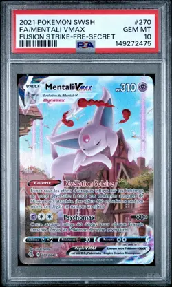 Carte Pokemon Mentali-VMAX 270/264 Holo Poing de Fusion PSA 10 GEM MINT 🔥 - Image 2