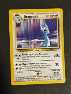 Dragonair 18/102 Base Set WOTC Rare Pokemon TCG MP/DMG - Image 1