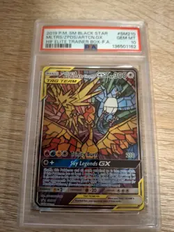 2019 Pokemon Moltres Zapdos Articuno GX Black Star Promo Elite ETB PSA 10 - Image 1