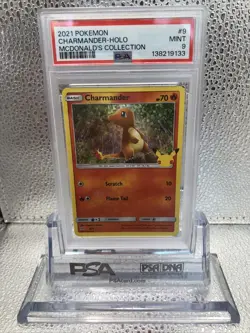 2021 Pokemon Mcdonalds Collection Charmander #9 HOLO PSA 9 25th Anniversary - Image 1