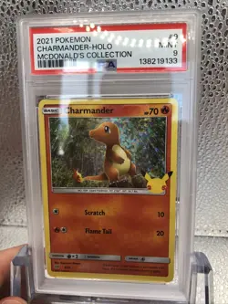 2021 Pokemon Mcdonalds Collection Charmander #9 HOLO PSA 9 25th Anniversary - Image 3