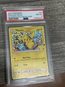 2021 pokemon pikachu mcdonalds promo PSA 9 & PSA 8 - Image 2