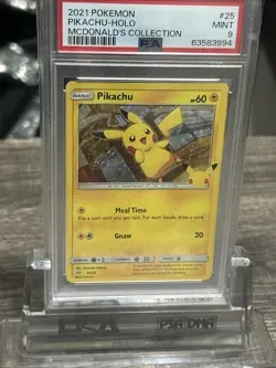 2021 pokemon pikachu mcdonalds promo PSA 9 & PSA 8 - Image 3