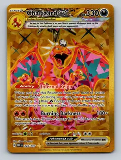 Pokemon TCG Charizard ex Holo Hyper Rare SV03: Obsidian Flames 228/197 - Image 1