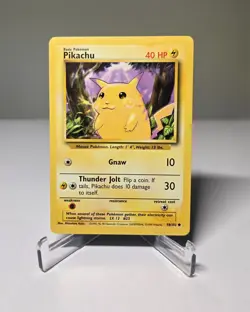 Pikachu 58/102 Pokemon Card Base Set Common 40 HP - Image 1