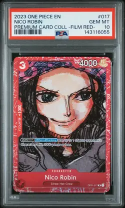 2023 One Piece EN Nico Robin Premium Collection Film Red #017 PSA 10 GEM MINT - Image 1
