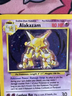 Alakazam 1/130 Base Set 2 2000 Holo Rare WOTC Pokemon Card TCG MP - Image 4