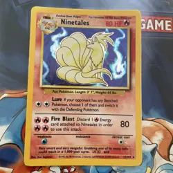 Pokemon￼ Ninetales 12/102 Base Set Holo Rare Vintage WOTC NM/LP Card - Image 1
