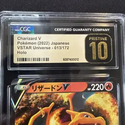 2022 Pokemon Japanese Charizard v Holo Card 013/172 VSTAR Universe CGC Black 10 - Image 5