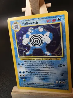 Pokemon Cards Poliwrath 13/102 Holo Base Set Unlimited WOTC Rare MP - Image 2
