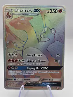 Rainbow Charizard GX Burning Shadows Secret Rare Card 150/147 - Image 1