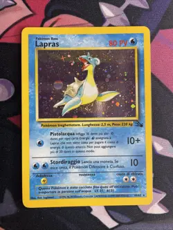 Pokemon TCG Lapras Fossil Holo Unlimited Rare Card 10/62 1999 LP SWIRL - Image 1