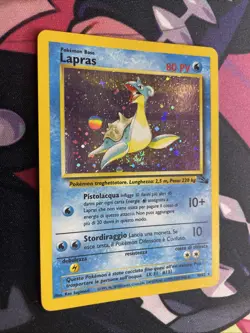 Pokemon TCG Lapras Fossil Holo Unlimited Rare Card 10/62 1999 LP SWIRL - Image 2