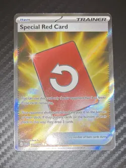 POKEMON TCG Chaos Rising SPECIAL RED CARD Full Art Trainer Card 113/086 - Image 1