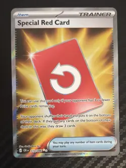 POKEMON TCG Chaos Rising SPECIAL RED CARD Full Art Trainer Card 113/086 - Image 2